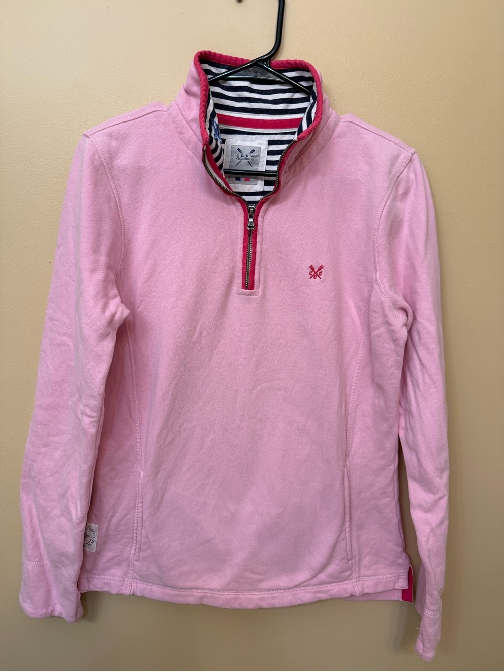 Light Pink Women's Quarter-Zip Turtleneck Sweater